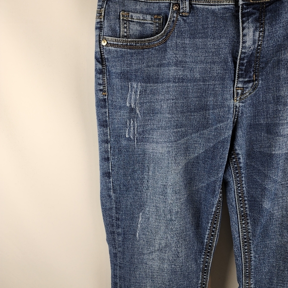 Seven7 Melissa McCarthy Jeans Women 16 Boot Cut Distressed Blue Denim (36x30) - Picture 4 of 12